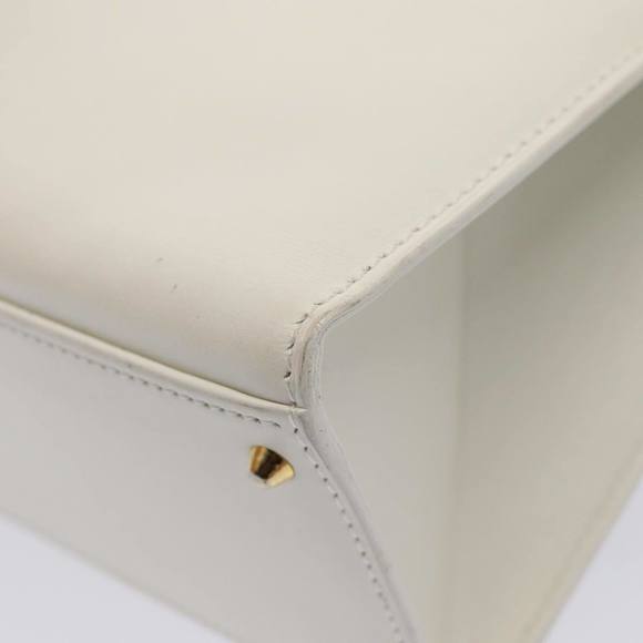 CELINE Shoulder Bag Leather 2way White Auth 83132 - Picture 12 of 16